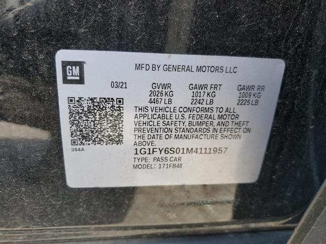 2021 CHEVROLET BOLT EV LT - 1G1FY6S01M4111957