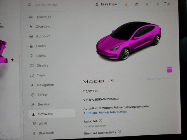 2022 TESLA MODEL 3 - 5YJ3E1EA1NF185349