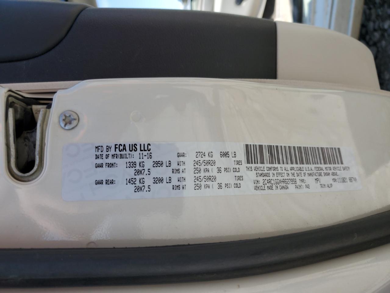 CHRYSLER PACIFICA LIMITED