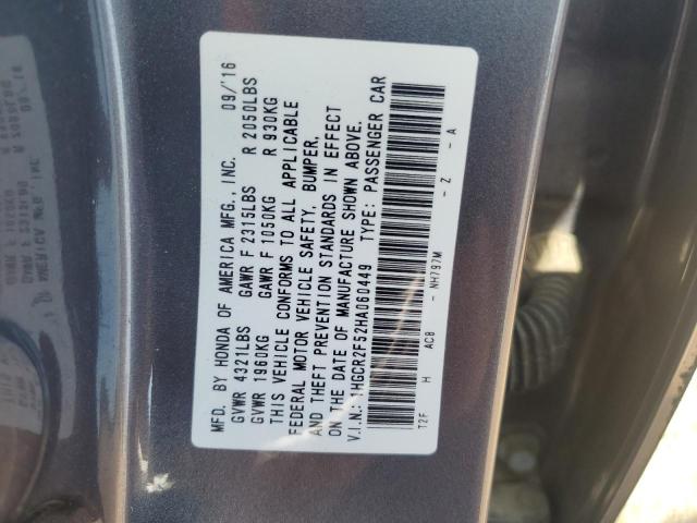 2017 HONDA ACCORD SPO - 1HGCR2F52HA060449