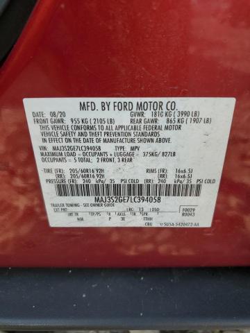 2020 FORD ECOSPORT S MAJ3S2GE7LC394058