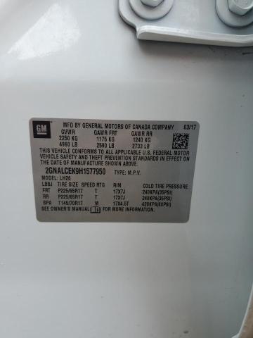 2017 CHEVROLET EQUINOX LT - 2GNALCEK9H1577950