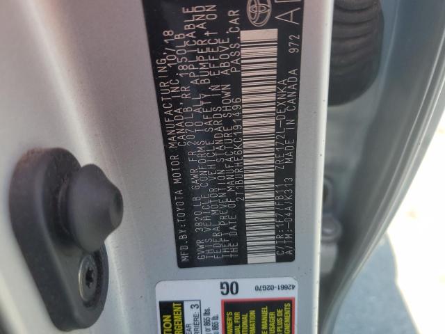 2019 TOYOTA COROLLA L - 2T1BURHE6KC191496