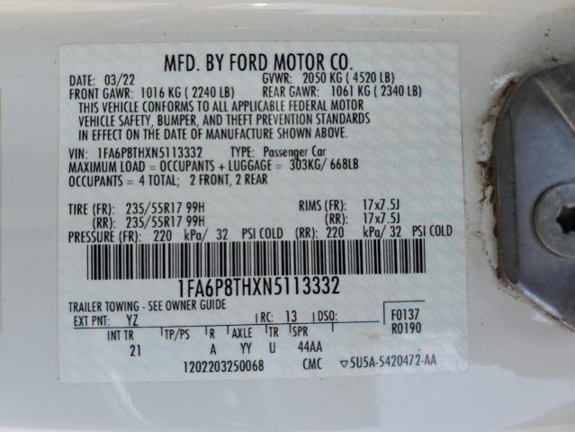 2022 FORD MUSTANG 1FA6P8THXN5113332
