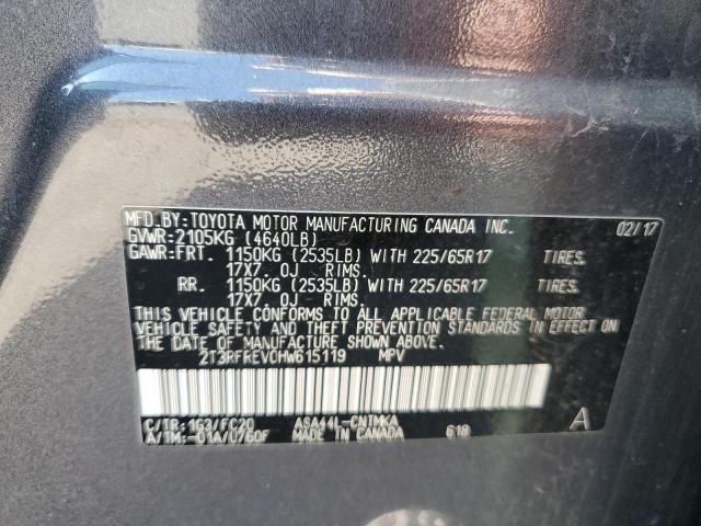 2017 TOYOTA RAV4 XLE - 2T3RFREV0HW615119