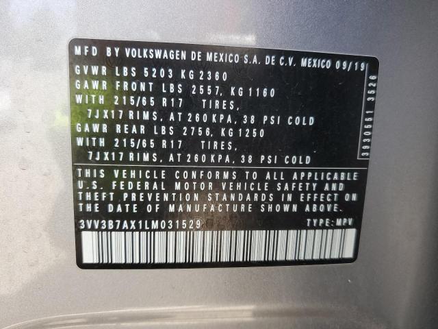2020 VOLKSWAGEN TIGUAN SE 3VV3B7AX1LM031529