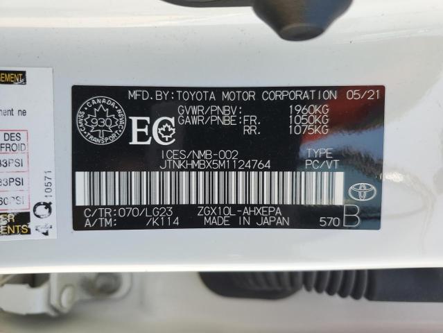 2021 TOYOTA C-HR XLE - JTNKHMBX5M1124764