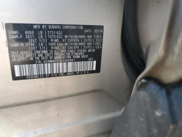 2019 SUBARU ASCENT LIM 4S4WMAPD1K3468961