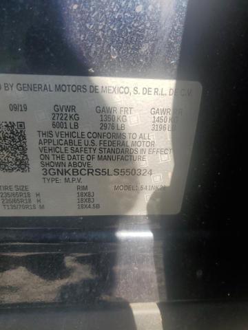 2020 CHEVROLET BLAZER 2LT 3GNKBCRS5LS550324