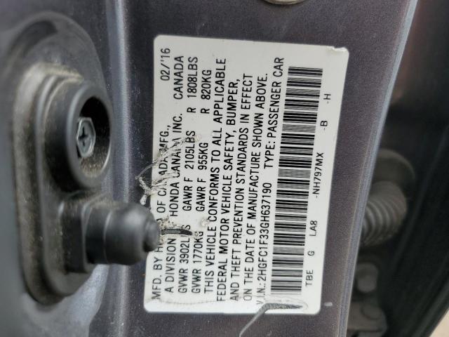 2016 HONDA CIVIC EX - 2HGFC1F33GH637190