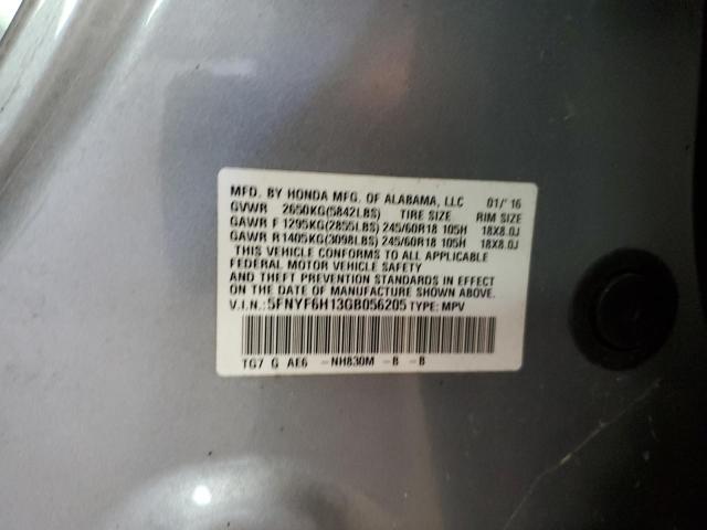 2016 HONDA PILOT LX 5FNYF6H13GB056205