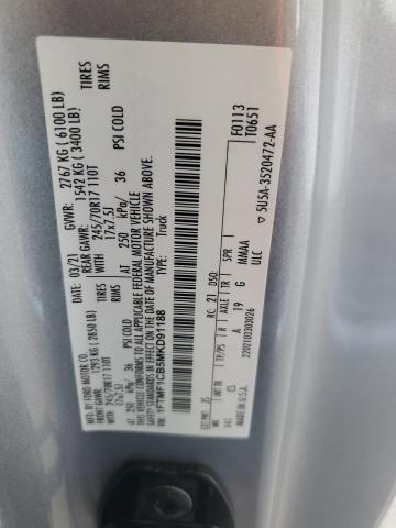 2021 FORD F150 - 1FTMF1CB5MKD91188