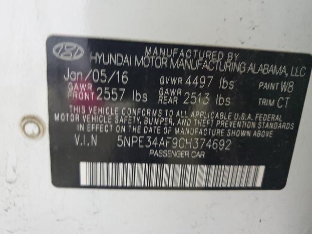 2016 HYUNDAI SONATA SPO 5NPE34AF9GH374692