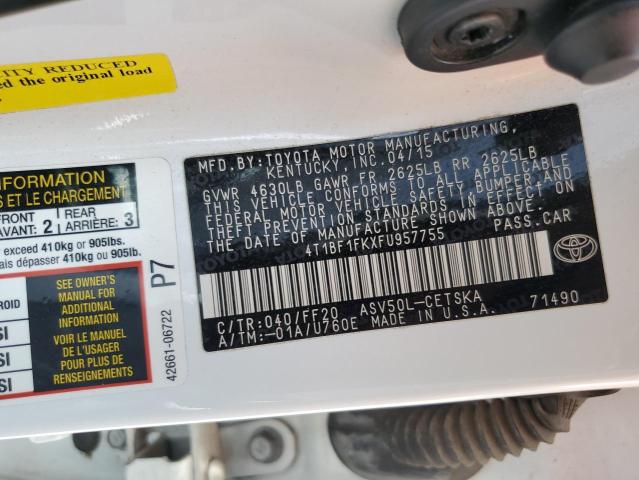 2015 TOYOTA CAMRY LE - 4T1BF1FKXFU957755
