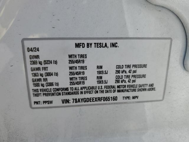 2024 TESLA MODEL Y 7SAYGDEEXRF065160