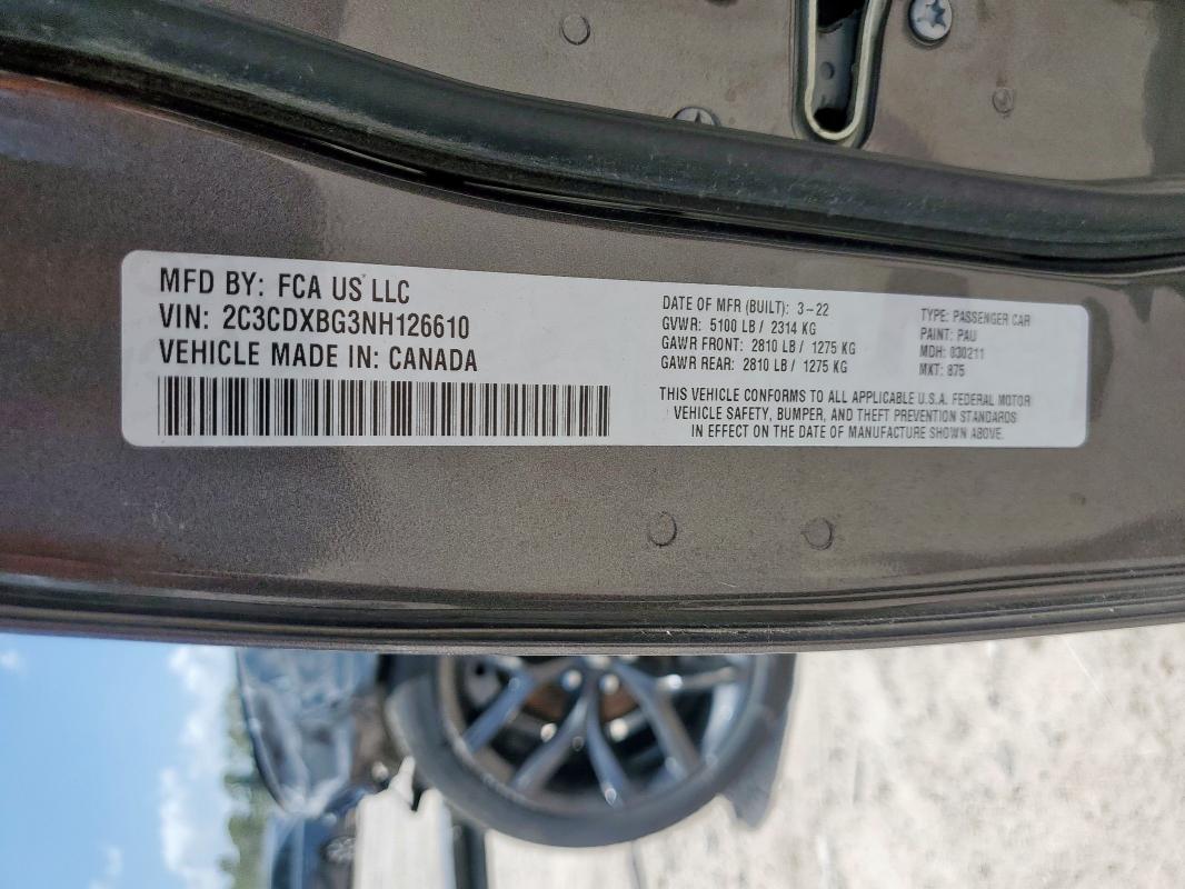 2022 DODGE CHARGER SX - 2C3CDXBG3NH126610