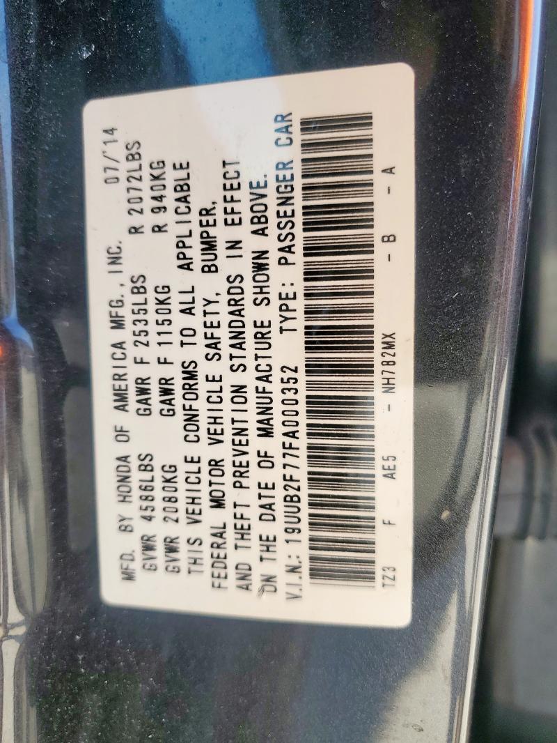 2015 ACURA TLX ADVANC - 19UUB2F77FA000352