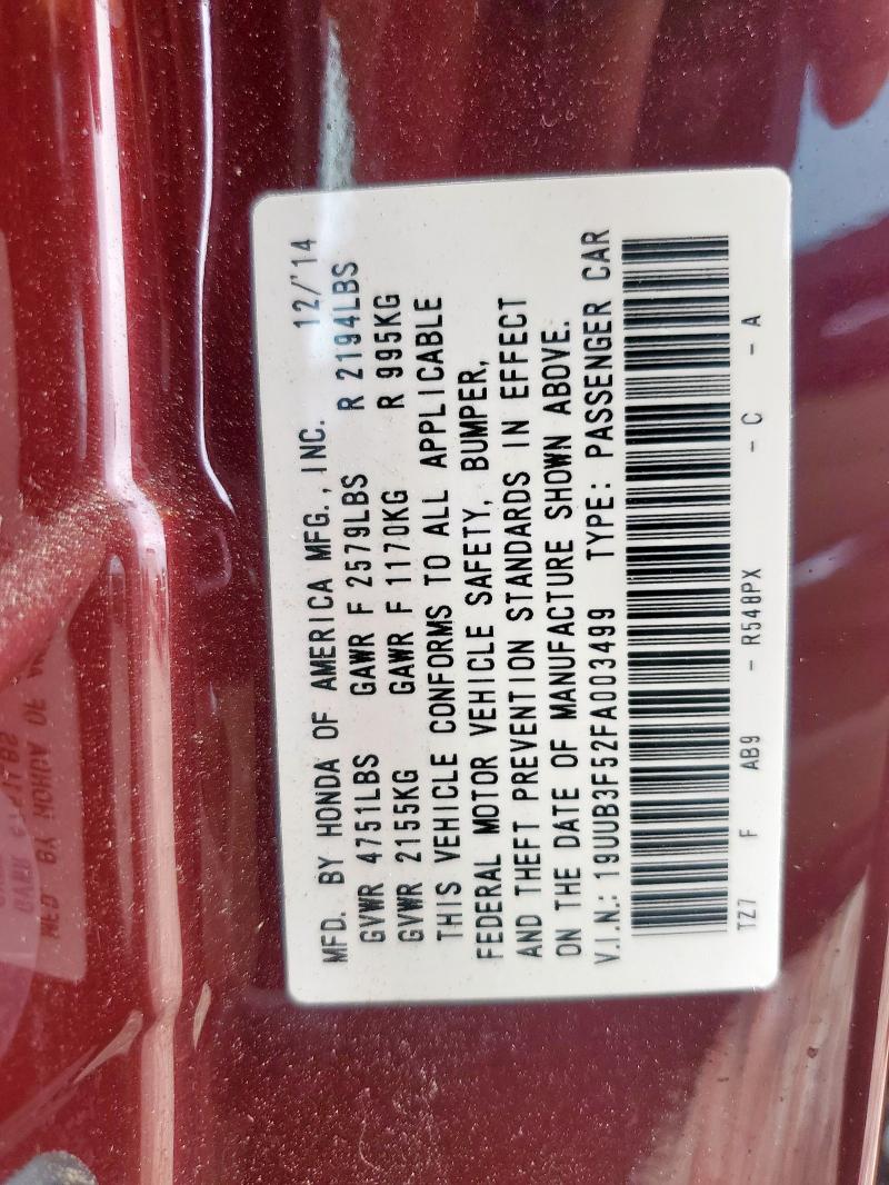 2015 ACURA TLX TECH 19UUB3F52FA003499