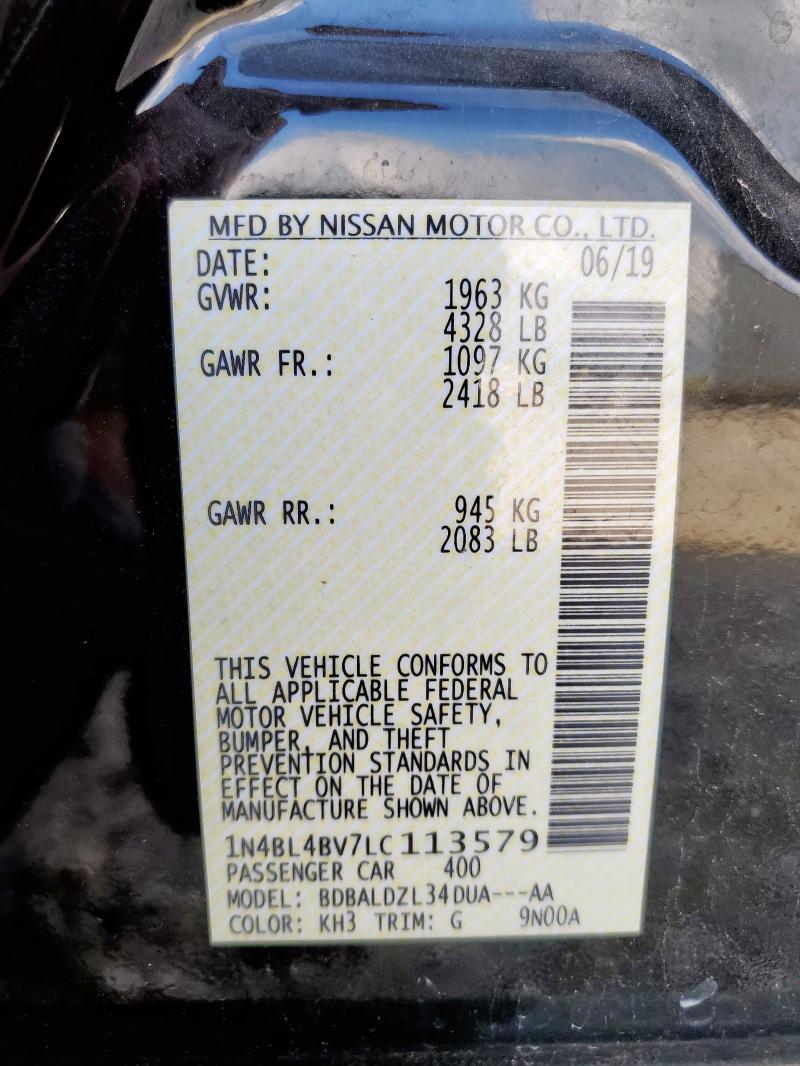 2020 NISSAN ALTIMA S - 1N4BL4BV7LC113579