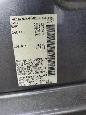 2022 NISSAN ALTIMA SV - 1N4BL4DW4NN328141