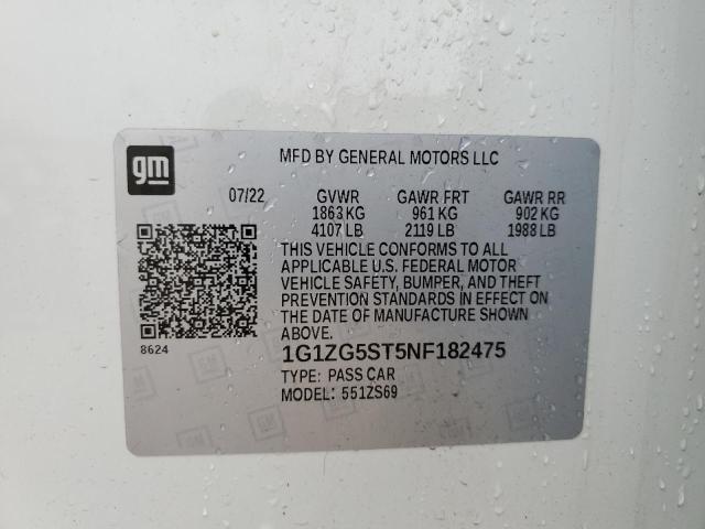 2022 CHEVROLET MALIBU RS - 1G1ZG5ST5NF182475