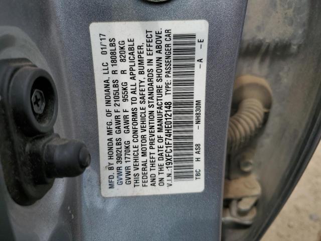 2017 HONDA CIVIC EXL - 19XFC1F74HE012148