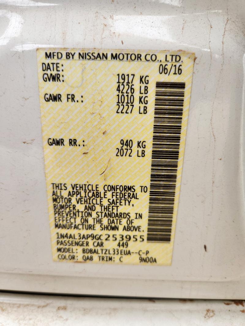 2016 NISSAN ALTIMA 2.5 - 1N4AL3AP9GC253955