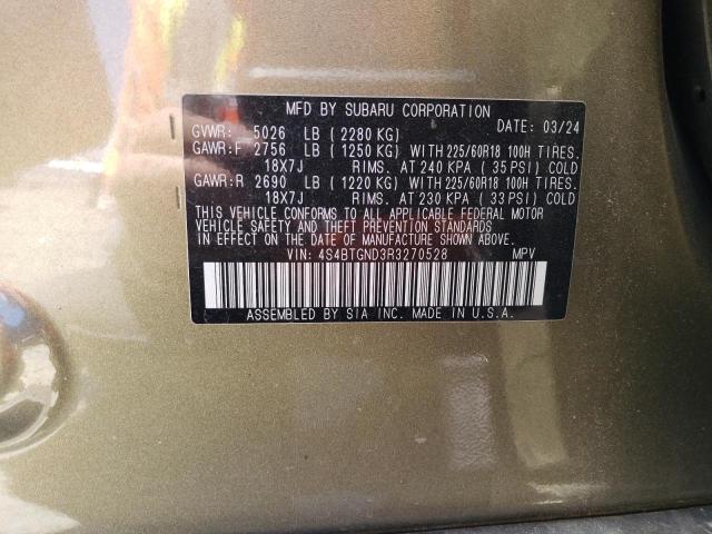 2024 SUBARU OUTBACK LI 4S4BTGND3R3270528