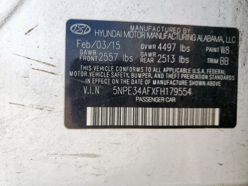 2015 HYUNDAI SONATA SPO - 5NPE34AFXFH179554