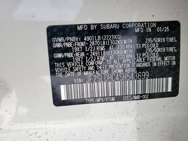 2025 SUBARU FORESTER S JF2SLDHC4SH543699