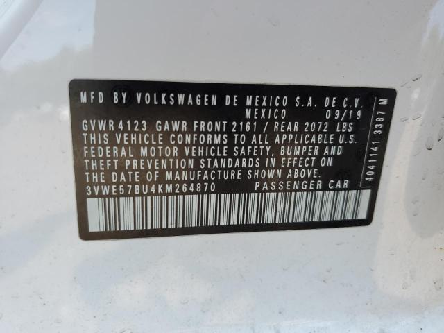 2019 VOLKSWAGEN JETTA SEL 3VWE57BU4KM264870