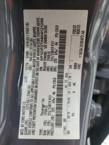 2017 FORD FOCUS RS WF0DP3TH4H4121096
