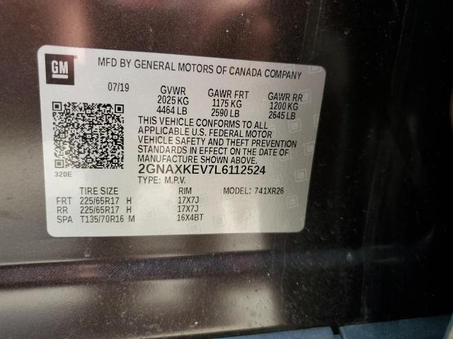 2020 CHEVROLET EQUINOX LT - 2GNAXKEV7L6112524