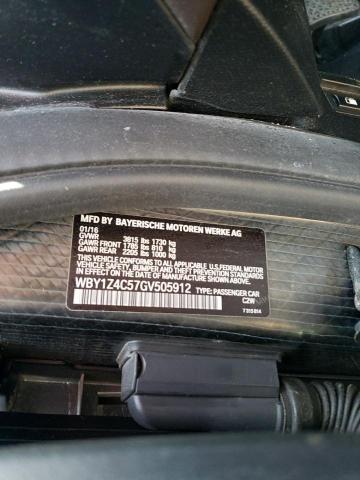 2016 BMW I3 REX WBY1Z4C57GV505912