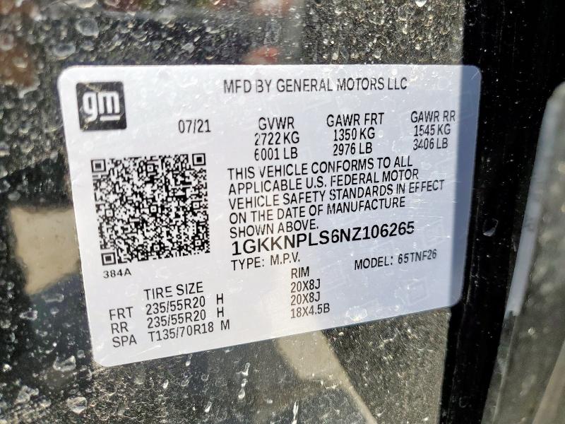 2022 GMC ACADIA DEN 1GKKNPLS6NZ106265