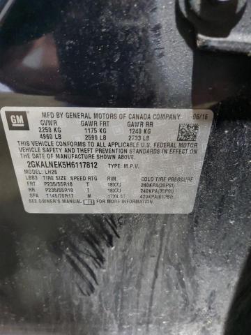 2017 GMC TERRAIN SL 2GKALNEK5H6117812