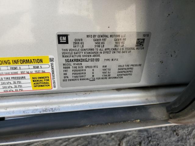 2016 BUICK ENCLAVE - 5GAKRBKDXGJ193189