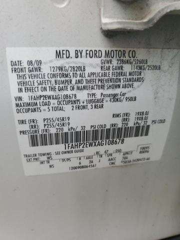 2010 FORD TAURUS SEL - 1FAHP2EWXAG108678