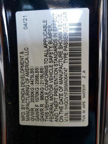 2021 HONDA ACCORD SPO - 1HGCV1F3XMA064747