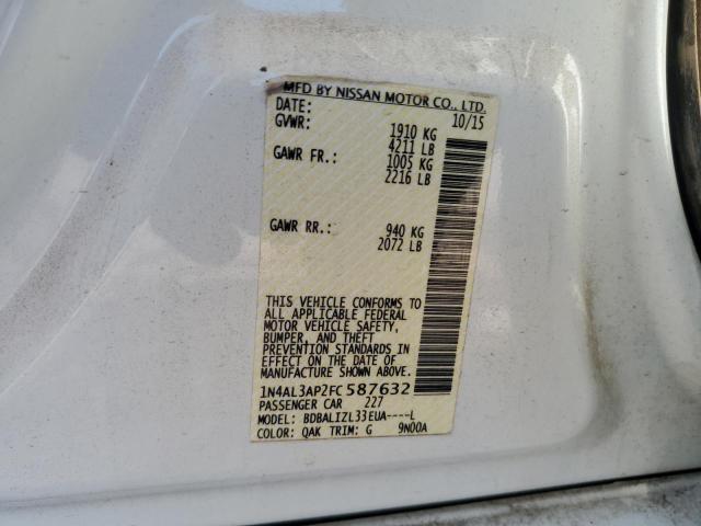 2015 NISSAN ALTIMA 2.5 - 1N4AL3AP2FC587632
