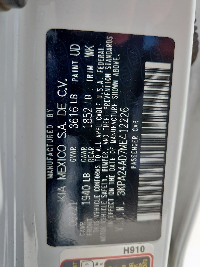2021 KIA RIO LX 3KPA24AD7ME412226
