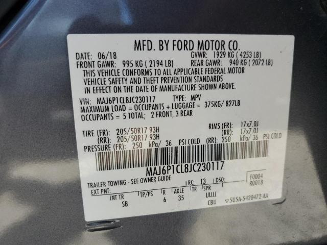 2018 FORD ECOSPORT S MAJ6P1CL8JC230117