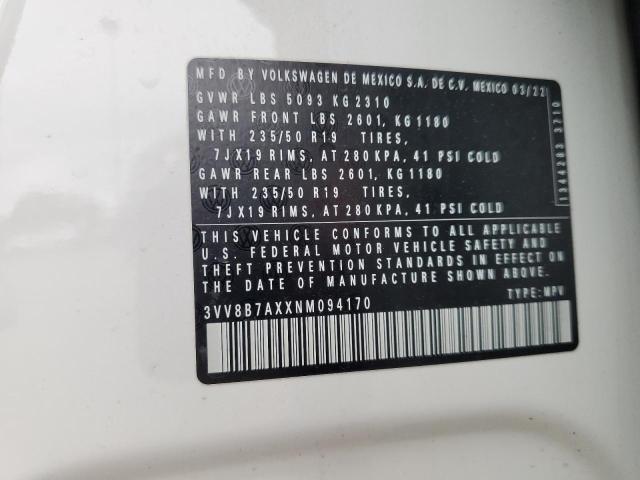 2022 VOLKSWAGEN TIGUAN SE - 3VV8B7AXXNM094170
