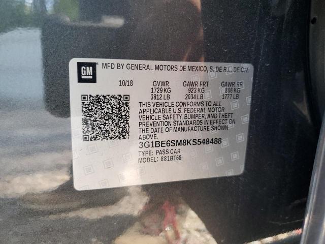 2019 CHEVROLET CRUZE LT 3G1BE6SM8KS548488