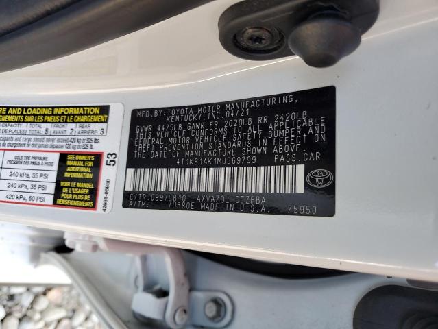 2021 TOYOTA CAMRY XSE - 4T1K61AK1MU569799