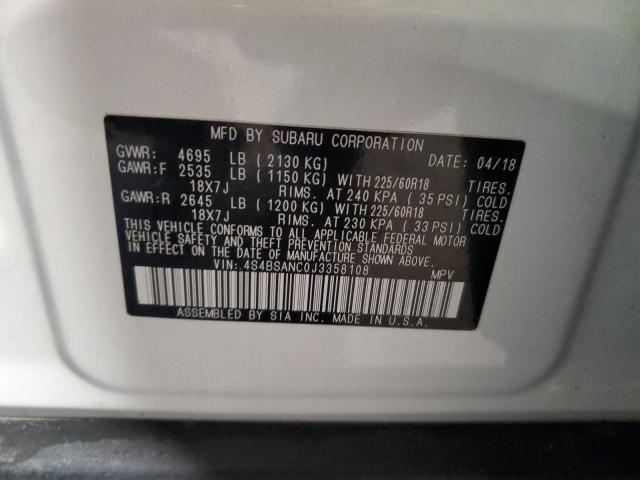 2018 SUBARU OUTBACK 2. - 4S4BSANC0J3358108