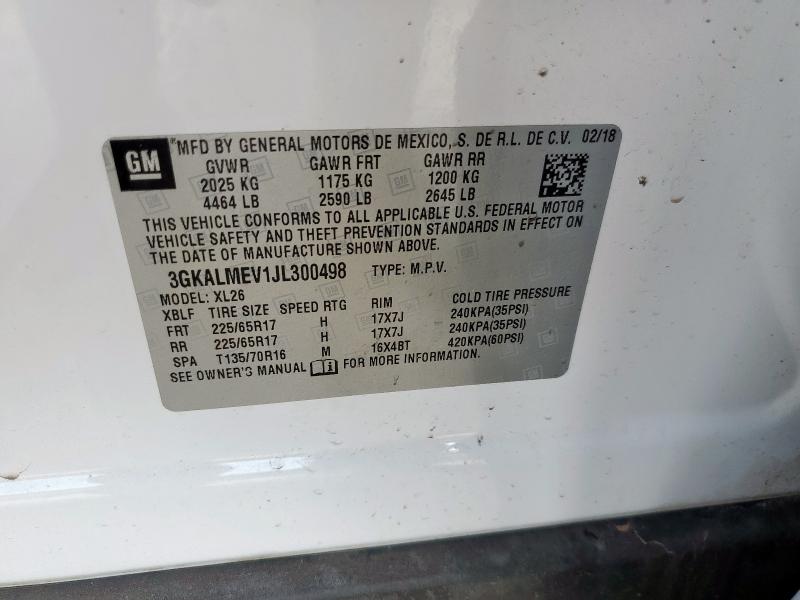 2018 GMC TERRAIN SL 3GKALMEV1JL300498