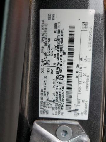 2019 FORD ESCAPE 1FMCU0GD2KUB65758