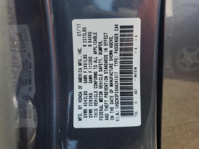 2017 HONDA ACCORD EXL 1HGCR3F05HA041517
