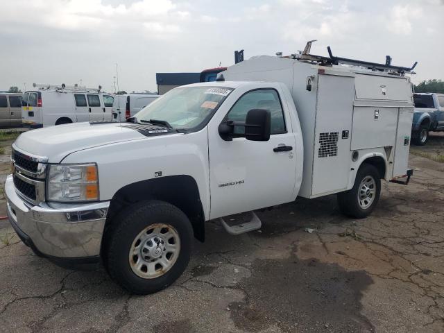 CHEVROLET SILVERADO 2014 white chassis flexible fuel 1GB3CZCG9EF122320 photo #1